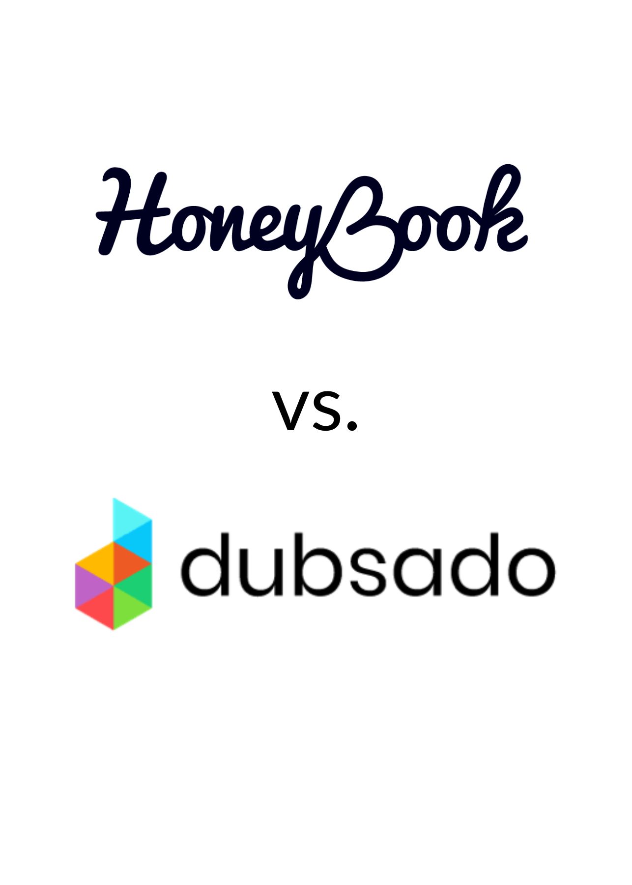 Honeybook logo and the Dubsado logo on a white background.